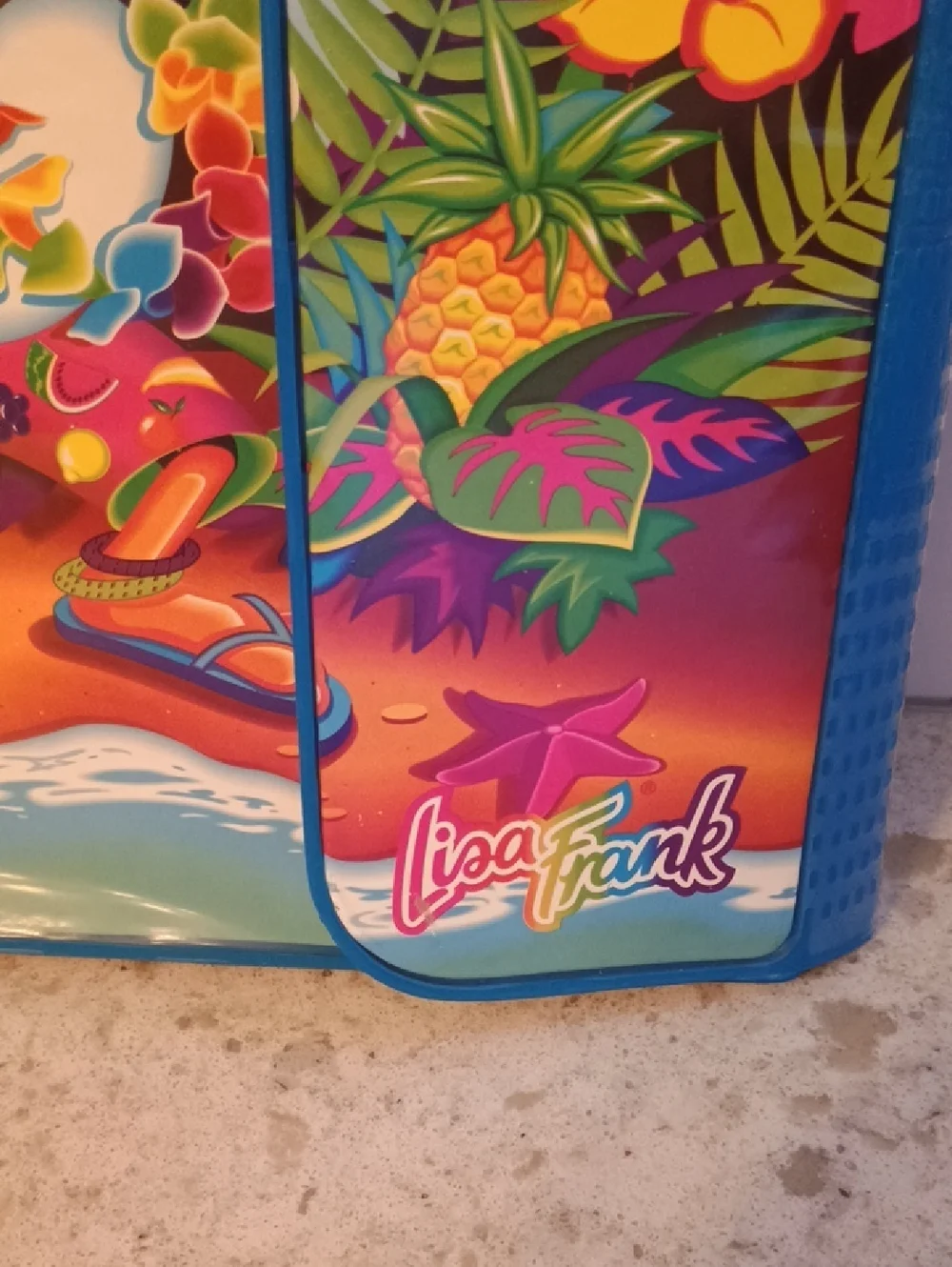 Vintage 1990s Lisa Frank Tropical Penguin 3 Ring Trapper Keeper W/ 3 Folders - Picture 2 of 16